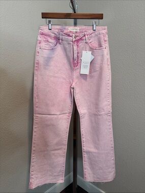 Ksenia High-Rise Straight Pink Jeans